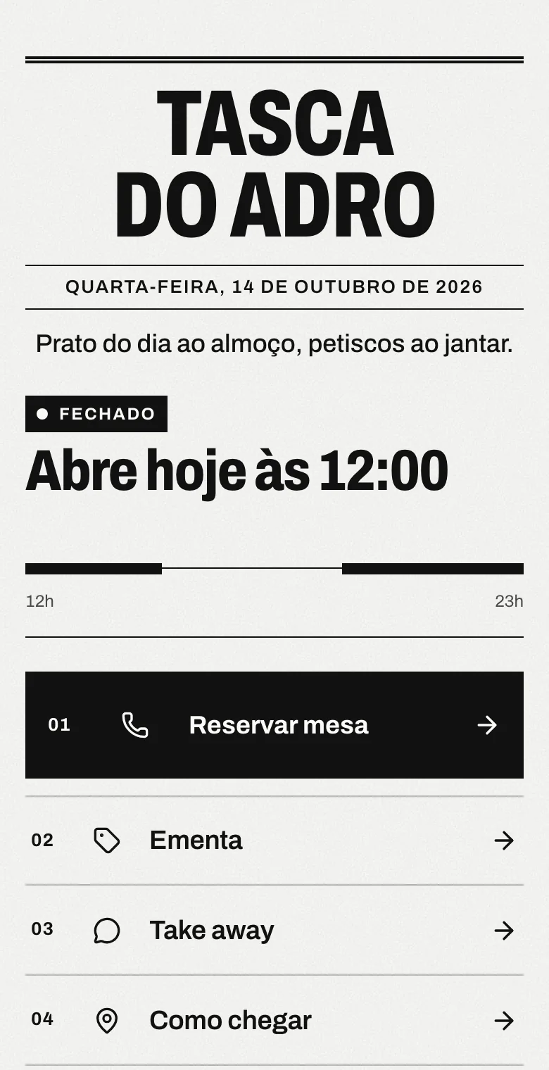 Página de links de exemplo com o tema Jornal